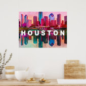 Houston Skyline Graffiti Art Poster (Küche)