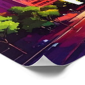 Houston Skyline Graffiti Art Poster (Ecke)