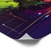 Houston Skyline Graffiti Art Poster (Ecke)