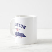 Houston Skyline in Modern Style Kaffeetasse (Vorderseite Links)