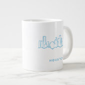 Houston Skyline Jumbo-Tasse (Vorderseite Rechts)