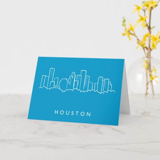 Houston-Skyline Karte (Gelbe Blume)