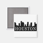 Houston Skyline Magnet (Vorderseite/Rückseite)