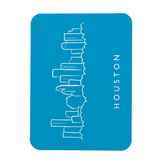 Houston Skyline Magnet (Vertikal)