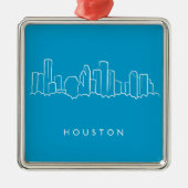 Houston-Skyline Ornament Aus Metall (Vorne)
