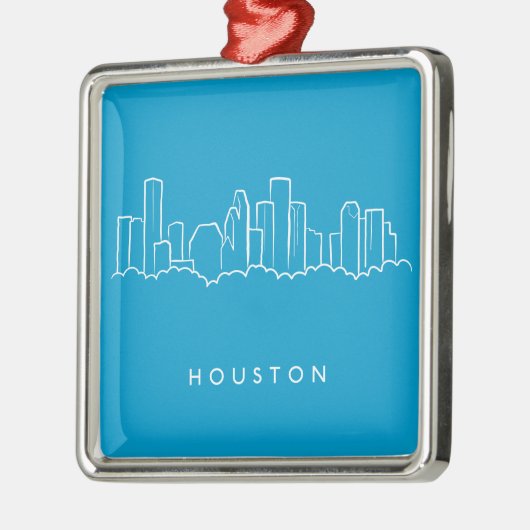 Houston-Skyline Ornament Aus Metall (Links)