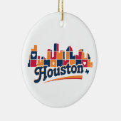 Houston Skyline Patchwork Keramik Ornament (Rechts)