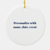 Houston Skyline Patchwork Keramik Ornament (Hinten)