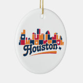 Houston Skyline Patchwork Keramik Ornament (Rechts)