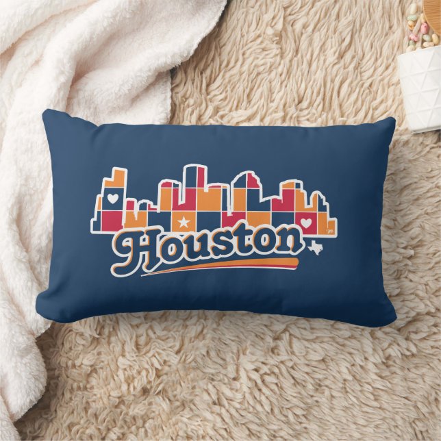 Houston Skyline Patchwork Marine Lendenkissen (Decke)
