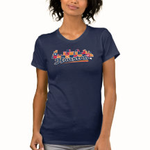 Houston Skyline Patchwork Navy