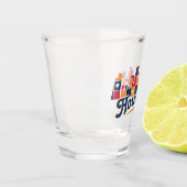 Houston Skyline Patchwork Schnapsglas (Links)