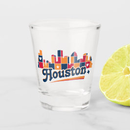 Houston Skyline Patchwork Schnapsglas