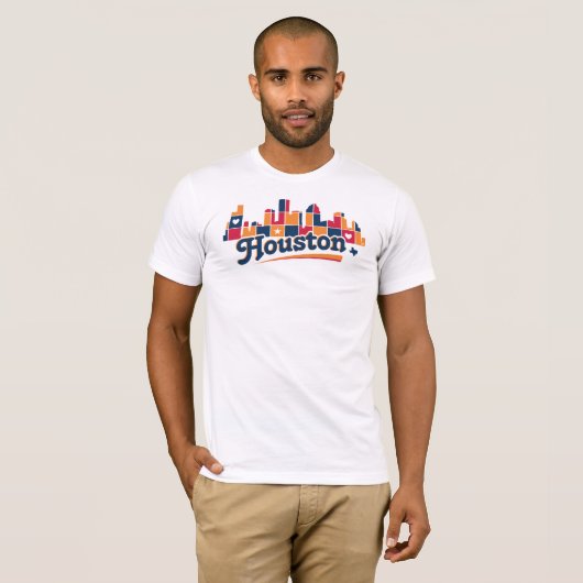 Houston Skyline Patchwork T-Shirt (Vorne ganz)
