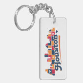 Houston Skyline Patchwork, Texas Schlüsselanhänger (Vorderseite links)