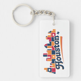 Houston Skyline Patchwork, Texas Schlüsselanhänger