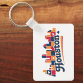 Houston Skyline Patchwork, Texas Schlüsselanhänger (Vorderseite)