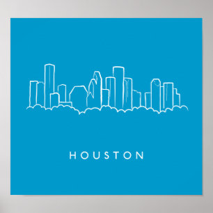 Houston-Skyline Poster