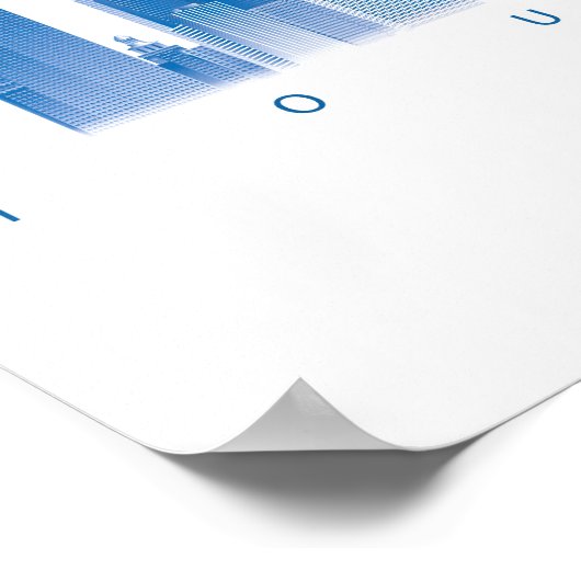 Houston Skyline Poster (Ecke)