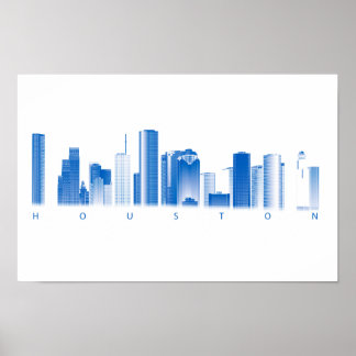 Houston Skyline Poster