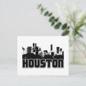 Houston Skyline Postkarte (Stehend Vorderseite)