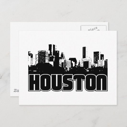 Houston Skyline Postkarte (Vorne/Hinten)