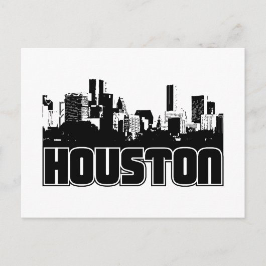 Houston Skyline Postkarte (Vorderseite)