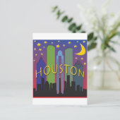 Houston Skyline Postkarte (Stehend Vorderseite)