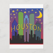 Houston Skyline Postkarte (Vorderseite)