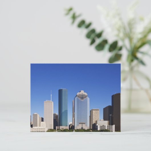 Houston Skyline Postkarte (Stehend Vorderseite)