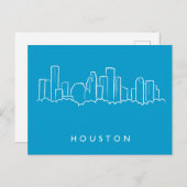 Houston Skyline Postkarte (Vorne/Hinten)