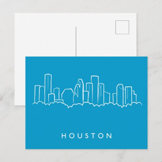 Houston Skyline Postkarte (Vorne/Hinten)
