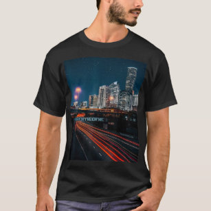 Houston Skyline - Seien Sie eine Brücke in der Nac T-Shirt