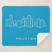 Houston-Skyline Sherpadecke (Vorderseite (Horizontal))
