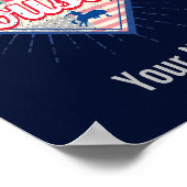 Houston Skyline Texas United Staaten Vintag USA Poster (Ecke)