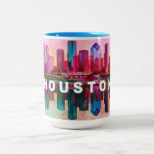 Houston Skyline Urban City Art