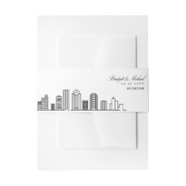 Houston Skyline Wedding | Einladungsbanderole