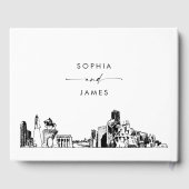 Houston Skyline Wedding Guest Book Gästebuch (Rückseite)