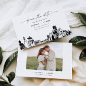 Houston Skyline Wedding Save the Date Card Einladung