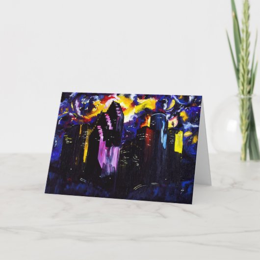 Houston-Skylinepostkarte Karte (Vorderseite)