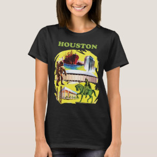 Houston Space City Retro Green Reise T-Shirt