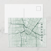 Houston Stadtplan Minimale Postkarte (Vorne/Hinten)