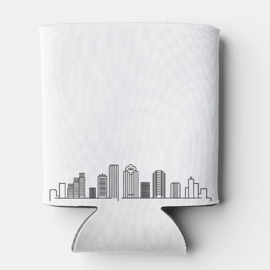 Houston Stylized Skyline | Wedding Can Cooler Dosenkühler (Rückseite)