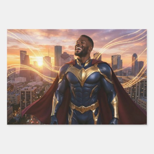 HOUSTON - SUPERHERO GESCHENKPAPIER SET (Vorderseite 2)