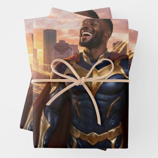 HOUSTON - SUPERHERO GESCHENKPAPIER SET (Beispiel)