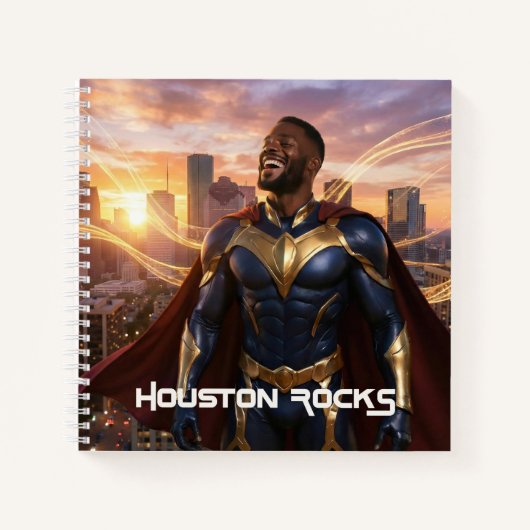 HOUSTON - SUPERHERO NOTIZBLOCK (Vorderseite)