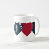 Houston Texans Football Heart Design Kaffeetasse (VorderseiteRechts)