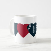 Houston Texans Football Heart Design Kaffeetasse (Vorderseite Links)