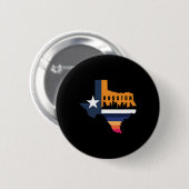 Houston Texas America Gift US-Aufkleber Button (Vorne & Hinten)