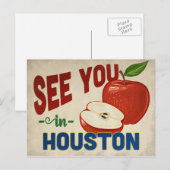 Houston Texas Apple - Vintage Travel Postkarte (Vorne/Hinten)